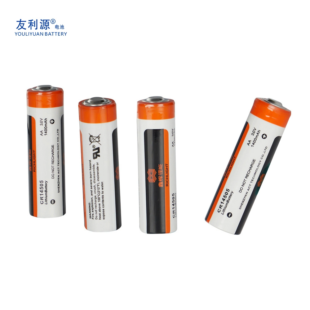 Hot Selling Cr14505 Cylindrical Primary Lithium Battery Li-Mno2 3.0V 1400mAh Nice Power Non Rechargeable Technology Dry Cell Battery