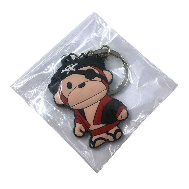 PVC Small Pendant Cartoon Monkey Promotion Gifts Keychain Creative Logo Custom