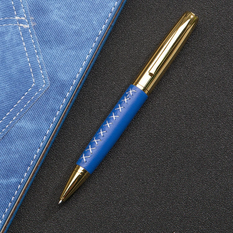 Metal Pen Leather Pen Meeting Record Pen