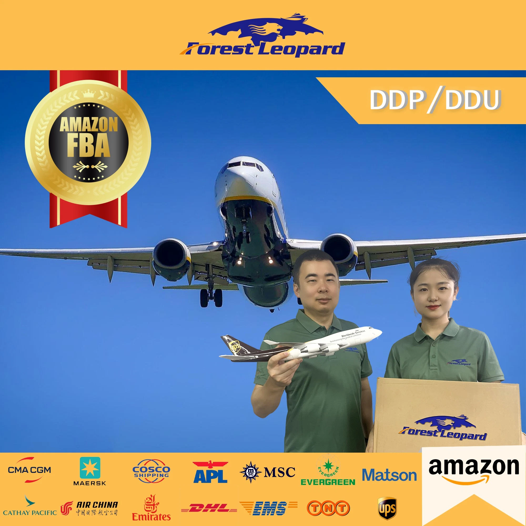 Amazon FBA Air Freight Yiwu China a EE.UU./China Agente de envío Al centro logístico de Amazon