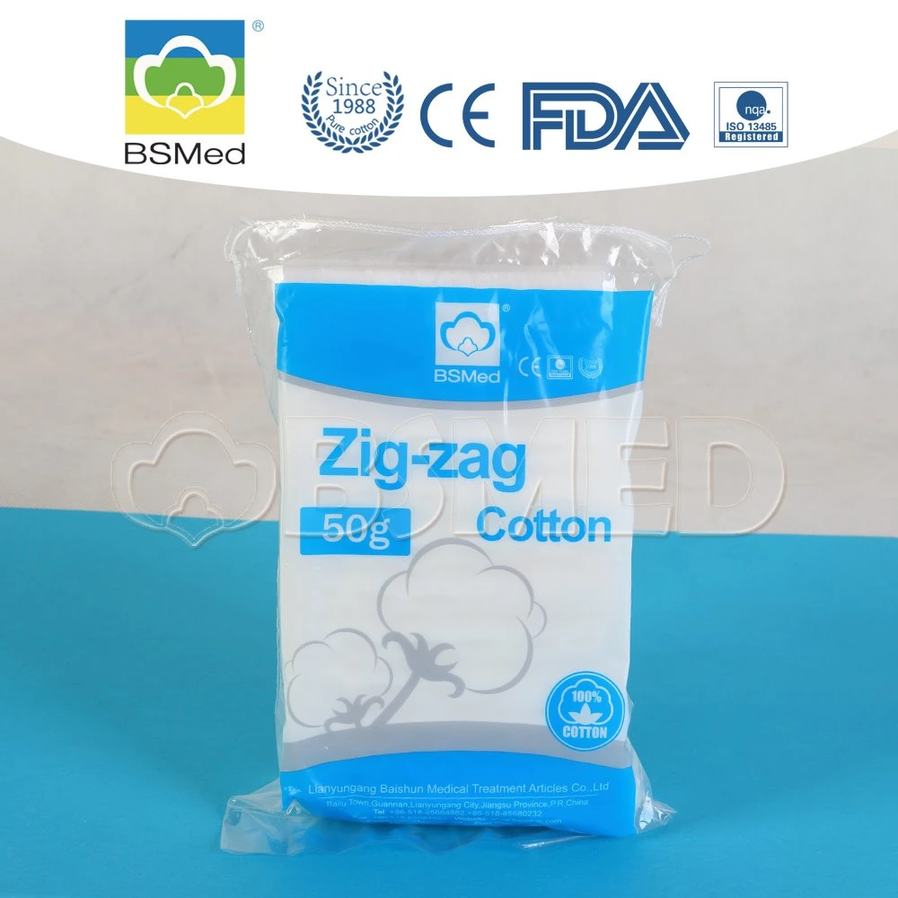 Wound Care Zig-Zag Cotton Medical Supply FDA Ce ISO