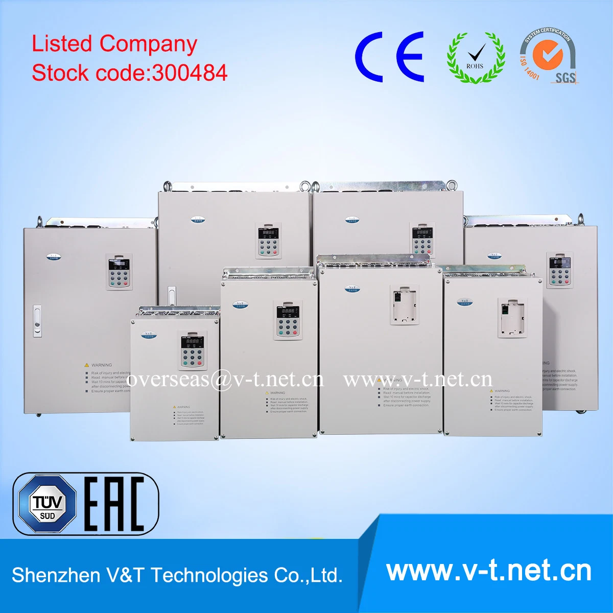 World Advanced VFD/VSD / Varable Frequency Drive 0.4kw-3000kw V&T Brand