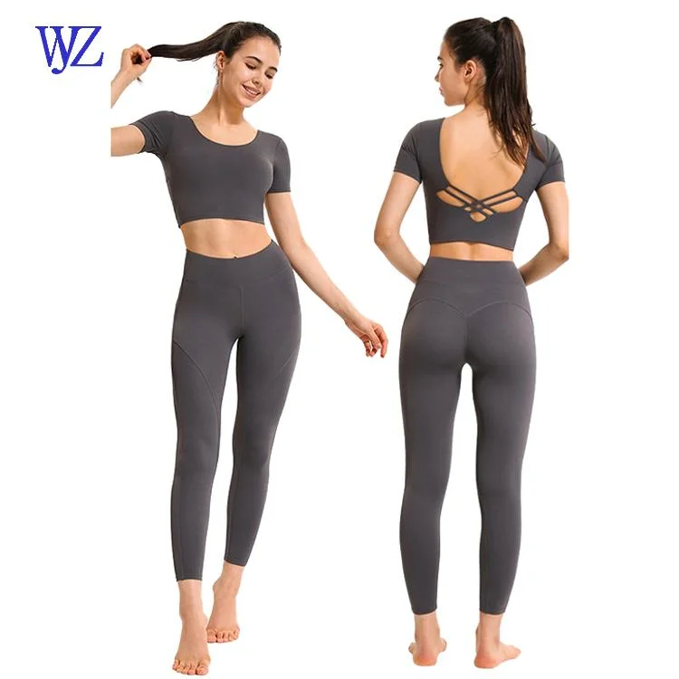 Custom High Waisted Breathable Gym Tights Sports Compression Scrunch Women Yoga Pants