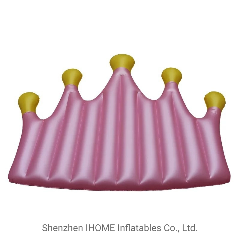 Outdoor Water Floating Bed Swimming Float Inflatable Pool Float Air Mat Pink Crown Product for Water Entertainment