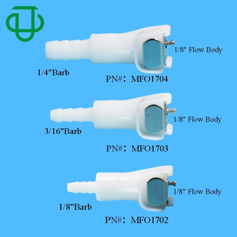 Mfo16 Conector de tubos de tabique de montaje en panel POM del cuerpo femenino Non-Valved Acoplamiento rápido