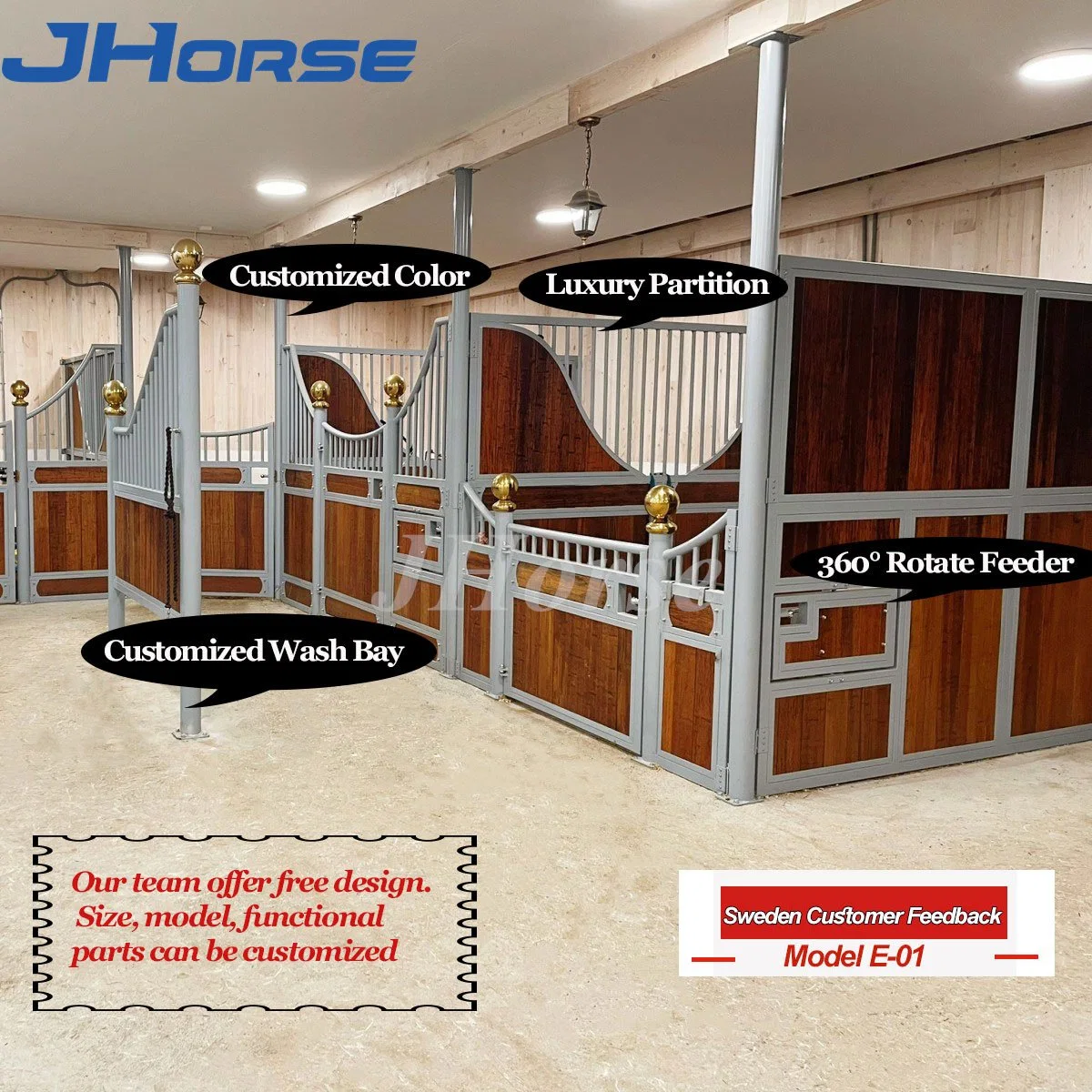 Ferme Riding structure en acier équipement Horse stable Stall fronts