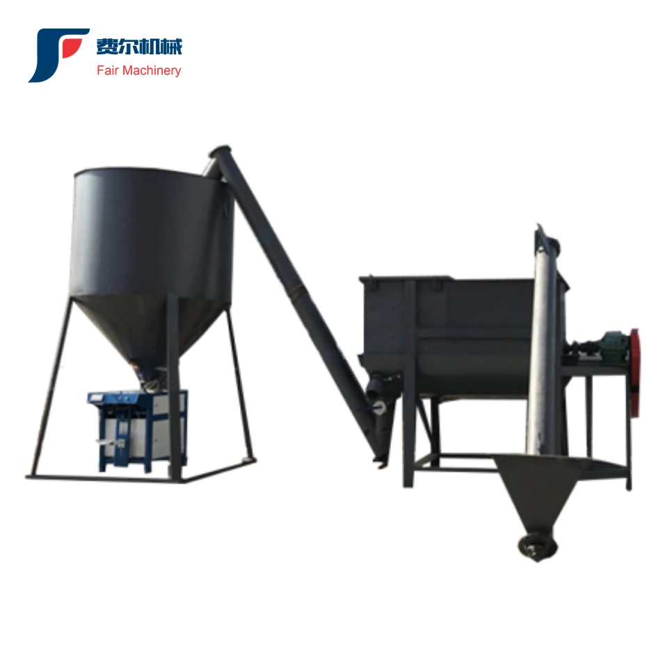 Low Investment Self Level Putty Powder Ribbon Mixer Simple Dry Mortar Production Line