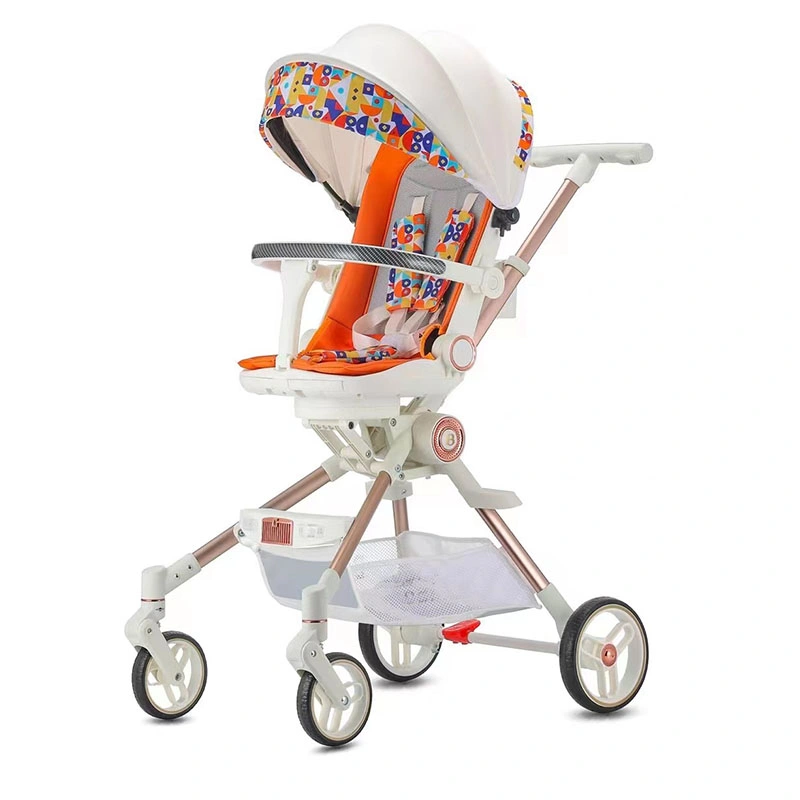 Schnelle Lieferung PU Reifen onw Schlüssel Falten Baby Kinderwagen Auto Für New Born Travel System Pram