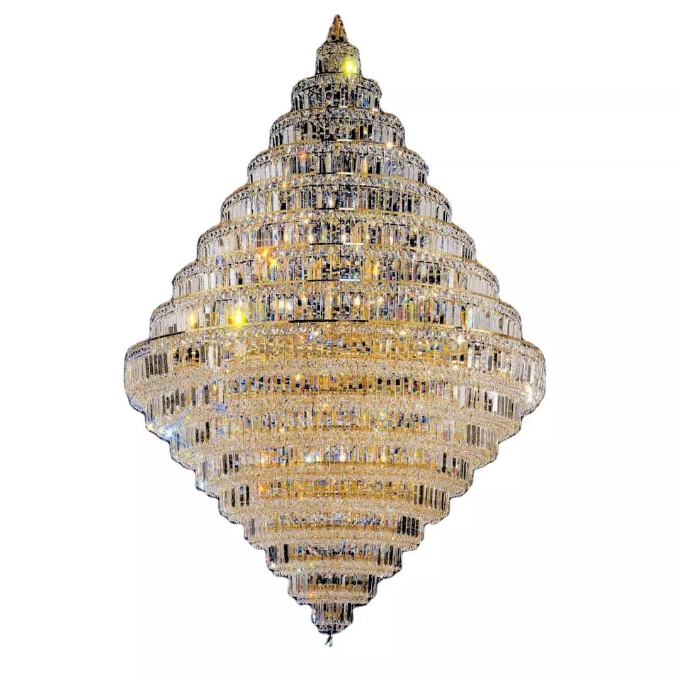 Fabricante Mayorista/Proveedor brillo extra grande lámpara de araña de luces de colgar la escalera de Casa Foyer araña de cristal