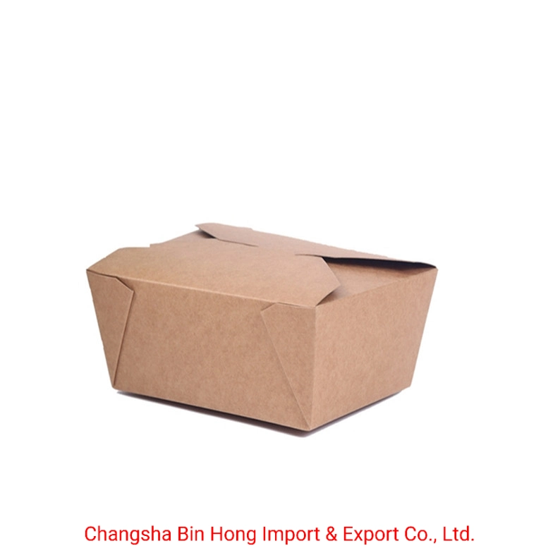 Wholesale Food Grade Kraft Paper Salad Food Take Away Package Box with Window