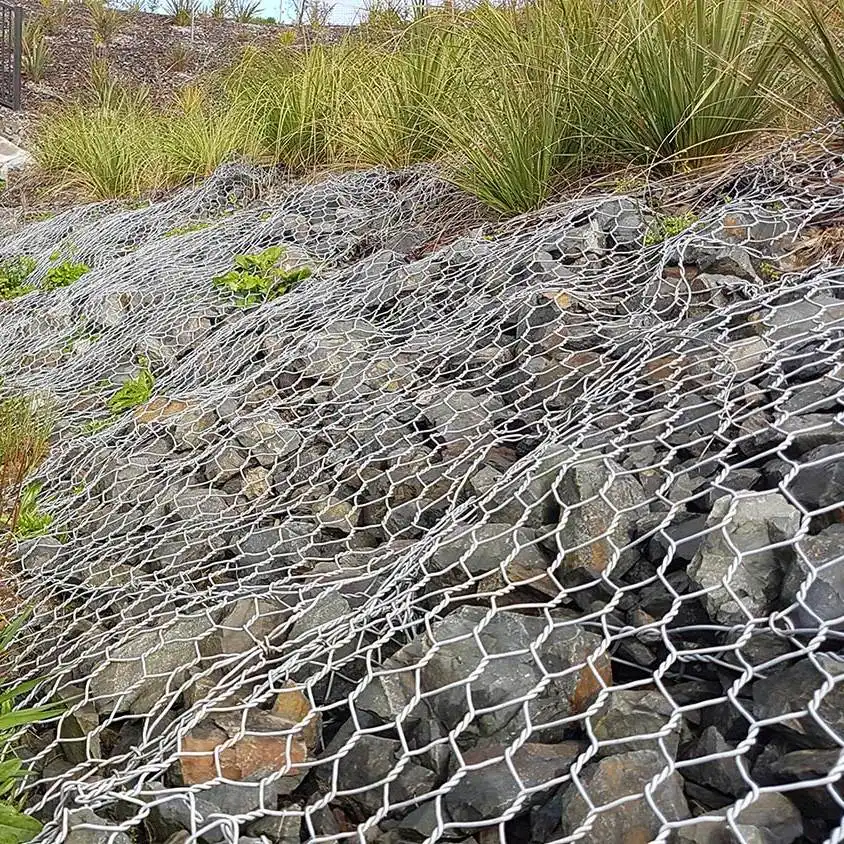 Tejido de malla de alambre Hexagonally Gabion de nido de abeja malla para Ingeniería Civil