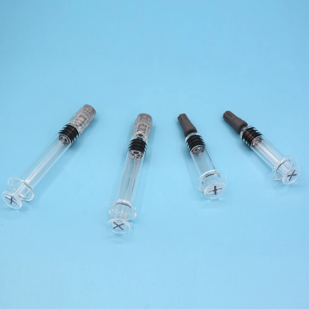 1ml Long Standard 2.25ml 3ml 5ml Borosilicate Prefilled Glass Syringe