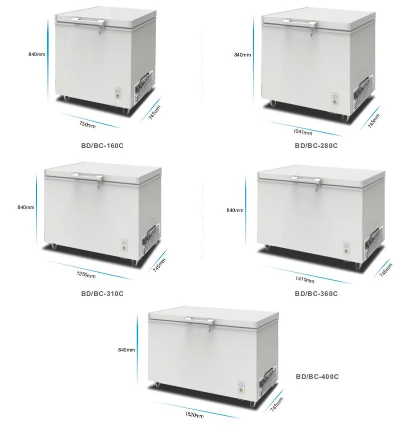 Factory Direct Price Sale Top Open Door 310 Liters Deep Freezer Depth for Hotel/Home/Supermarket Use