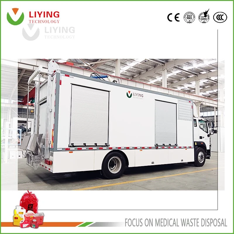 Easy to Operate Medical Waste Microwave Disinfection System Mobile Disposal Treatment Machine