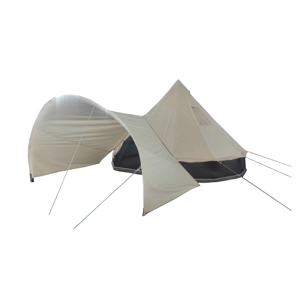 Freestanding 100% Waterproof Canvas Double Poles Shelter Canopy