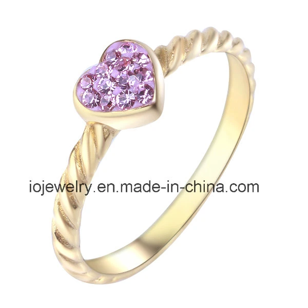 Bague de fiançailles en diamant en acier inoxydable 316 Bijoux de mariage personnalisés