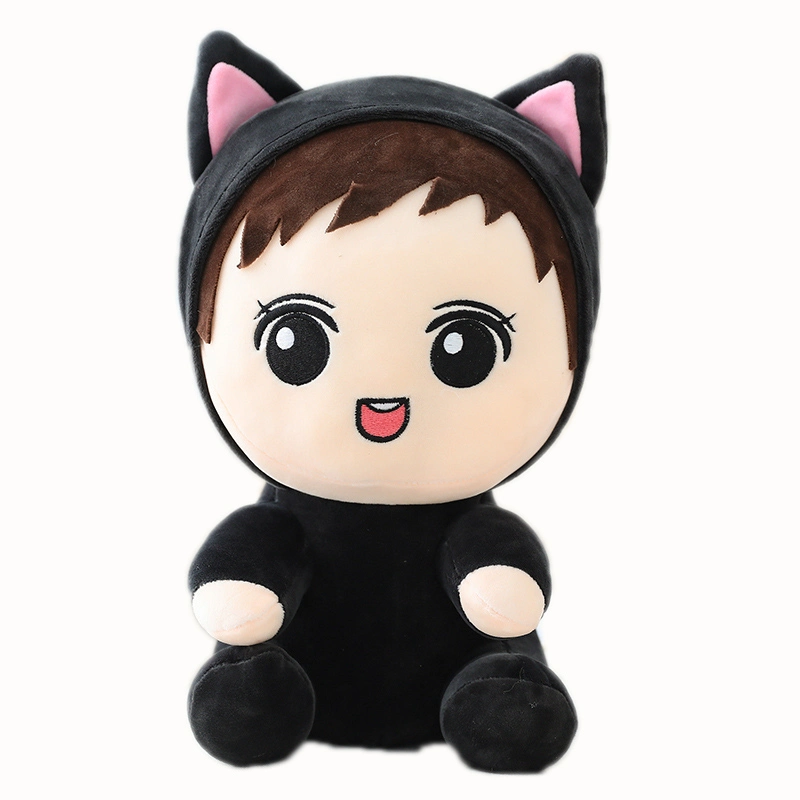 Wholesale/Supplier Vinyl Lovely Baby Toys Peluche Fashion Custom Soft Toy Stuffed Girl Toy Cry Babies Black Baby Doll with Clothes Plush Toys