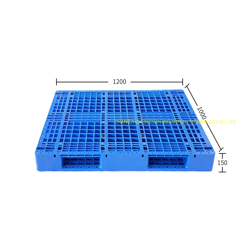 Wholesale Cheap Blue 2 Way Entry Vented Flooring Use Mesh HDPE Material Warehouse Steel Reinforced Euro Plastic Pallet with Best Price