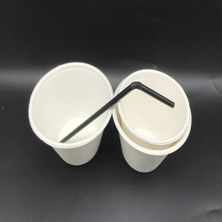 Disposable Compostable Sugarcane Bagasse Cup with Lid 500ml 17oz