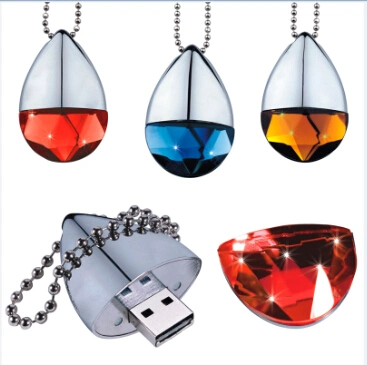 2019 Beautiful Fashion Water Droplet Shape Crystal USB Flash Drive/USB Disk