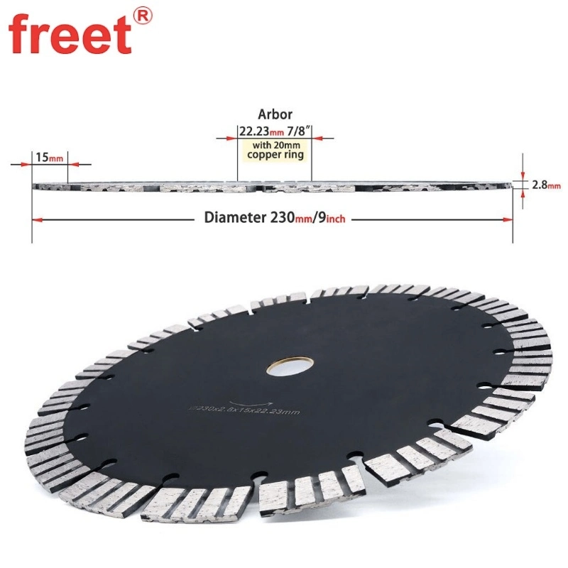 4.5" ~14" Lame de scie diamantée à main soudée au laser pour béton et outils de coupe.