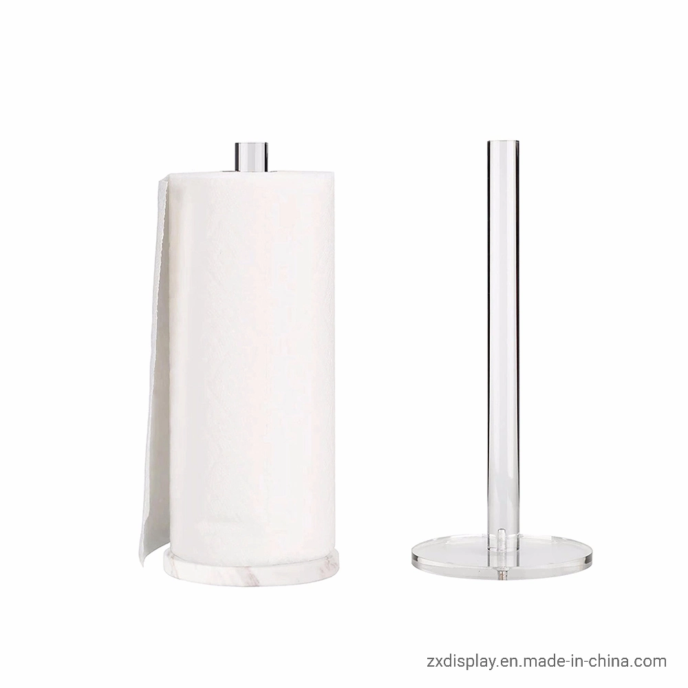 Luxury Acrylic Tabletop Paper Towel Roll Holder for Kitchen and Living Room