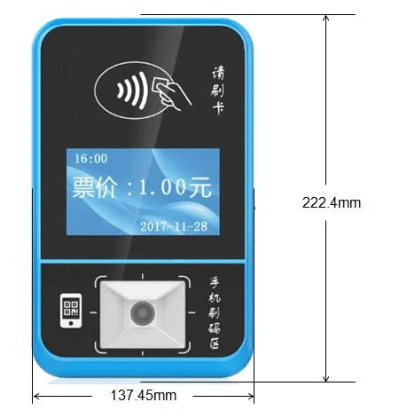 High Operating Speed NFC Card Reader Traffic Bill Bus Ticketing Validator Machine with POS Systems