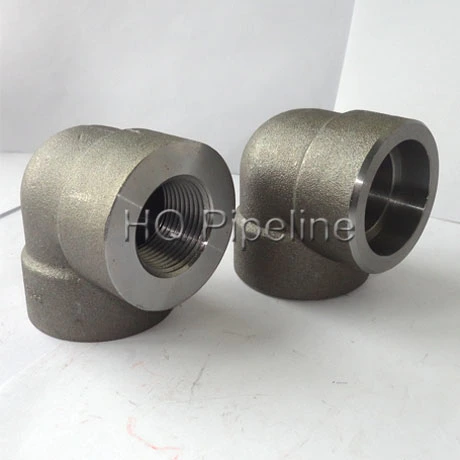 Stainless & Carbon Steel ANSI B16.11 Threaded Pipe Fittings Forged 90 Degree Thread Elbows