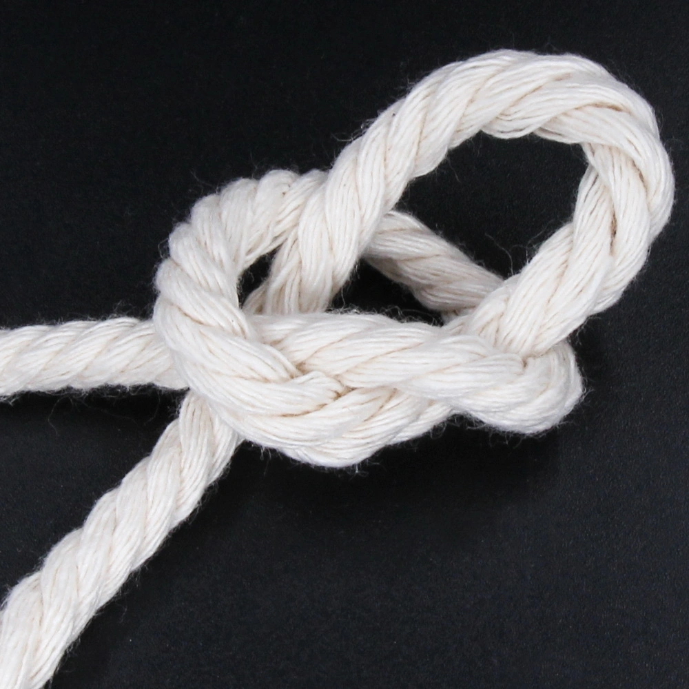 Cabo Macrame granel 2mm 3 mm a 4 mm 5 mm Corda de algodão plana trançada