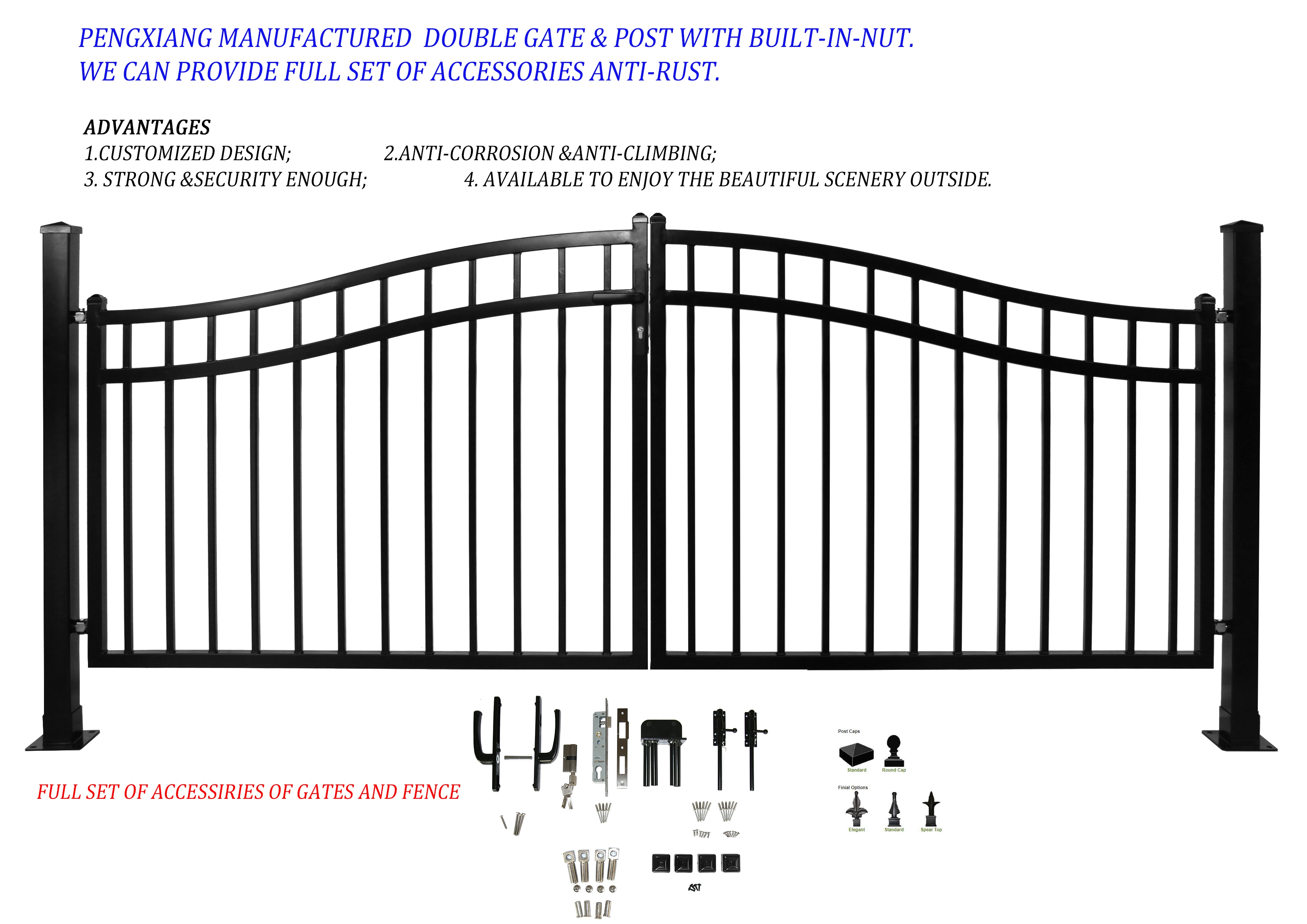 Asequible Ornamental Esgrima Acero Rackable Fence Panel Versai Seguridad Residencial Cercado con garantía 10years