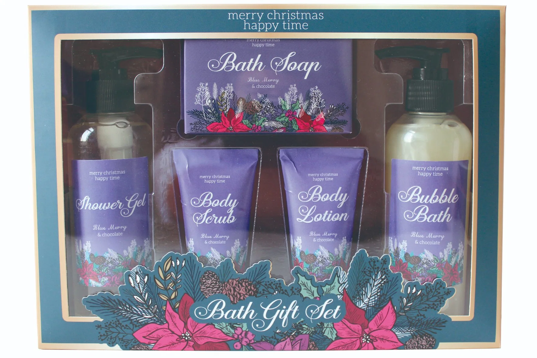 OEM &ODM Factory Christmas Series Bath Gift Set Body Wash Body Lotion Bar Soap