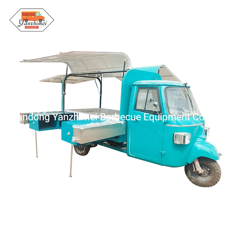 Motorcycle Electric Tricycle Piaggio Ape Food Truck for Coffee Sale