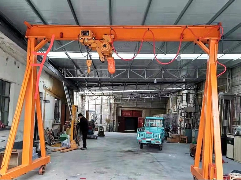 Portal Crane Taveling on Concrete Floor 1t 2t 3t 5t