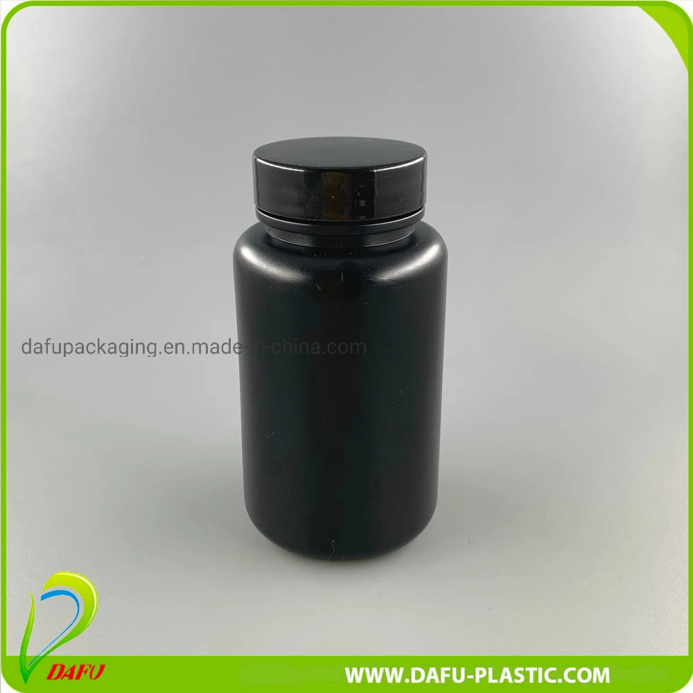 قناني بلاستيك دائري من الكبسولة عالية الكثافة (HDPE) سعة 150 مل من الفيتامينات