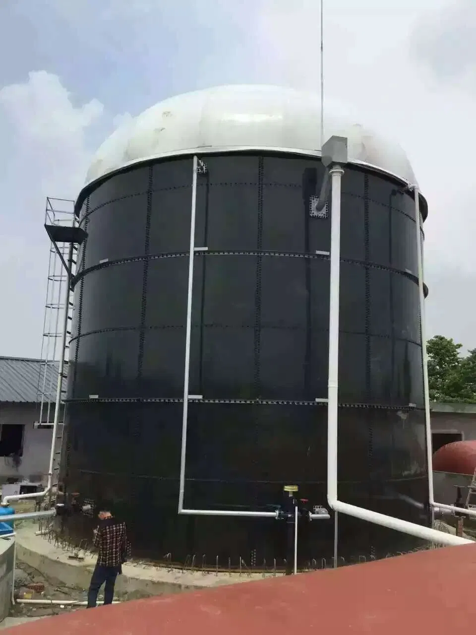 2000cbm Cstr Enamel Steel Anaerobic Reactor Tank Biogas Plant