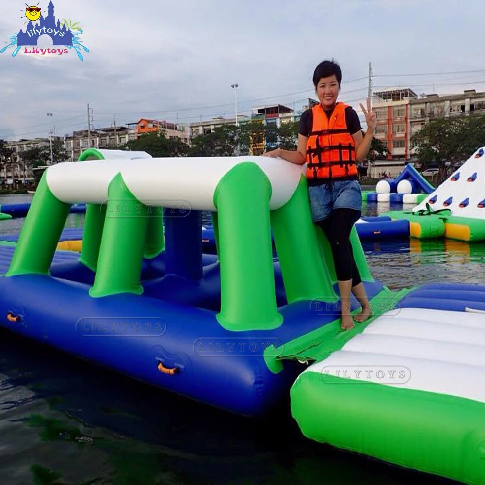 Venta caliente gigante inflables comerciales personalizadas Water Park, parque de atracciones inflables Custom