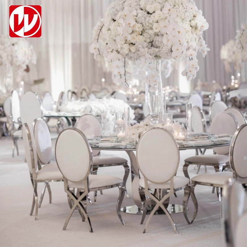 Tiffany Wedding Chairs Stainless Steel Metal Wedding Furniture Hotel Dinning Chair Modern Banquet Event Furniture