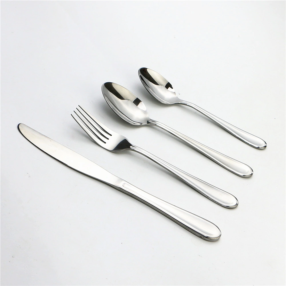 Elegant Stainless Steel 20PCS Cutlery Set with Wooden Box Include Serving Set