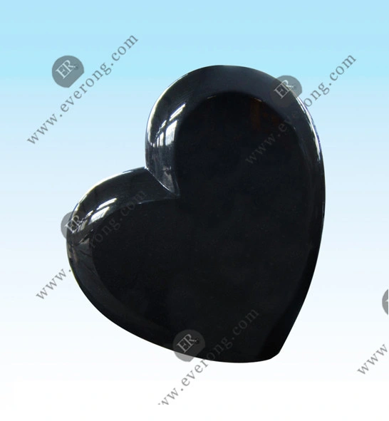 Natural Stone Carved Double Heart Granite/Marble Grave Monument Tombstone