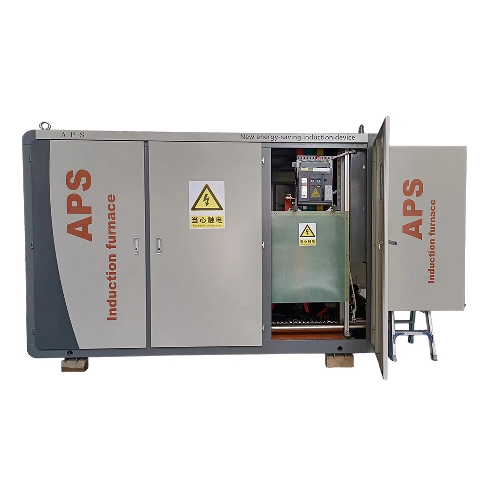 Aps Electric Industrial 1.5ton Cast Iron Stainless Steel Copper Aluminum Scrap Metal Brass Bronze Medium Frequency Induction Melting Furnace Price