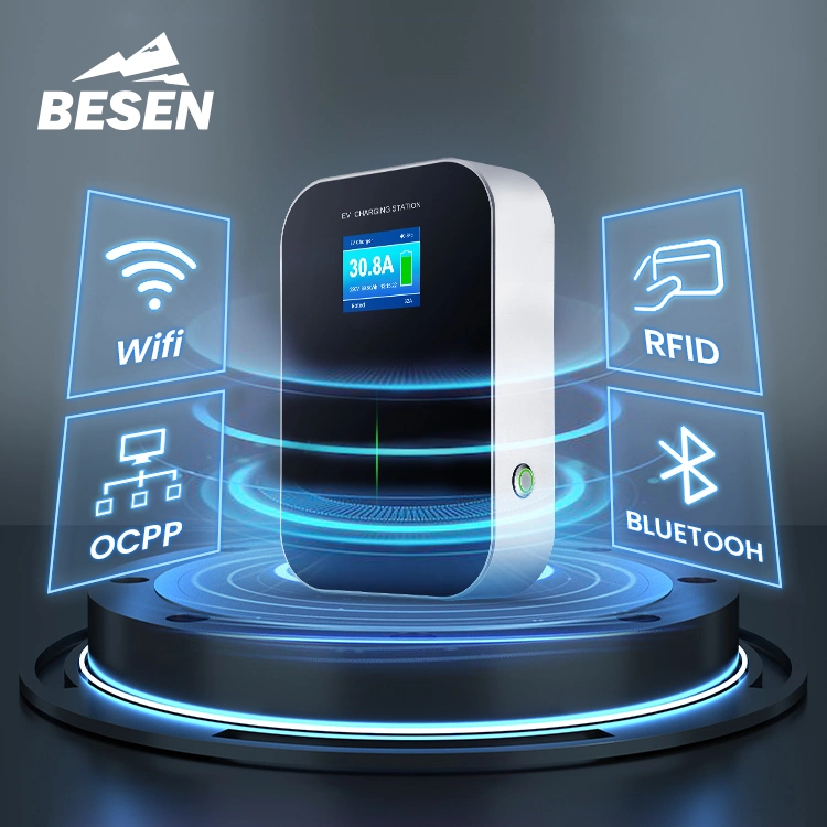 بيسين أوكازيون المصنع 32AMP 7 كيلو واط IP66 للاستخدام المنزلي Smart EV نوع صندوق السيارة 1 نوع 2 شحن شاحن السيارة الكهربائية من المستوى 2 المحطة