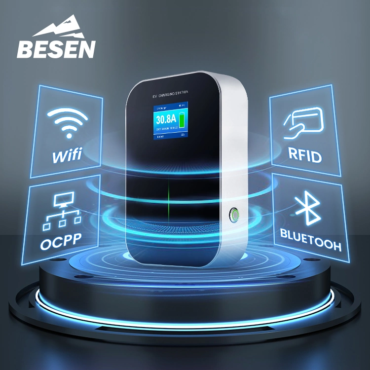 Besen Заводская продажа 32AMP 7kw IP66 Домашнее использование Smart EV Тип 2 настенного блока Тип 2 уровень 2 зарядка автомобильного зарядного устройства электромобиля Станции