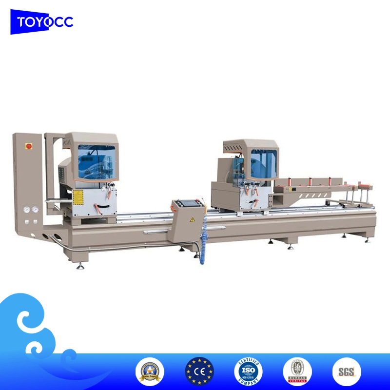 Double-Head Saw CNC Cutting Machine for Aluminum Material for Cutting of Aluminum Alloy Curtain Wall Materials with High-Precision Rack Motion