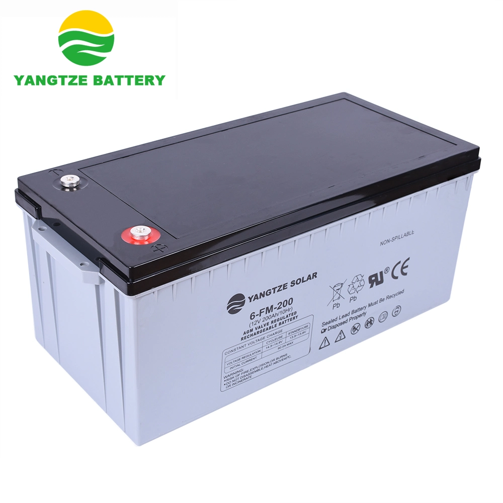 Yangtze 12V200ah AGM Deep Cycle UPS Silicone Lead Acid Battery