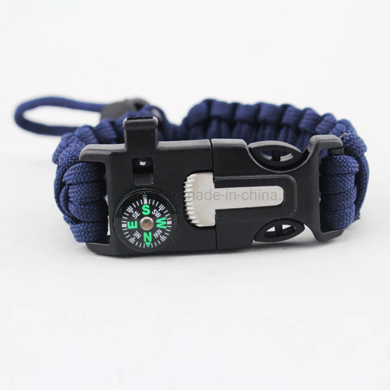 Supervivencia ajustable Paracord Deportes Emergency Pulsera de Rescate Ultimate Equipo de supervivencia táctica para caminatas, acampadas, pesca y caza