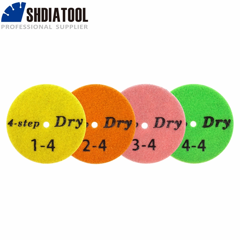 1أداة تلميع رطبة بطانات التصيد الماسي ذات 4 خطوات لمجموعة واحدة من أجل من الرخام الجرانيتي
