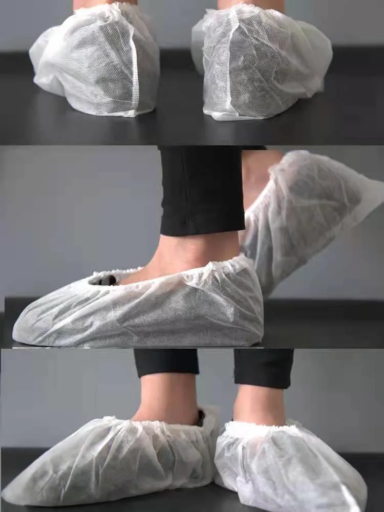 Customized Hot Sales White PP Nonwoven Fabric Shoe Cover