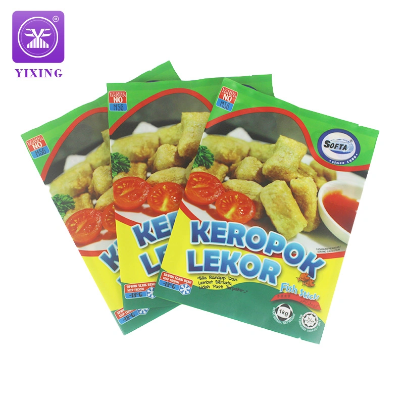 Clear Plastic Low Temperature vacuum Freezer Bags Back Sealed Pouch Shrimp Frozen Dumpling Packaging