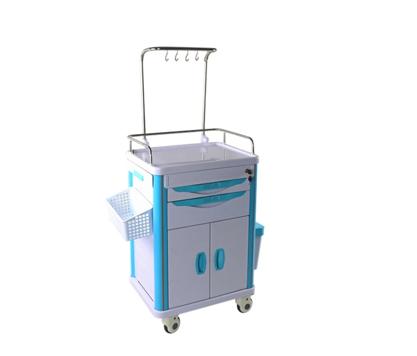 Hospital ABS Clinical Trolley Emergency Cart Medical Trolley Factory Transfusion