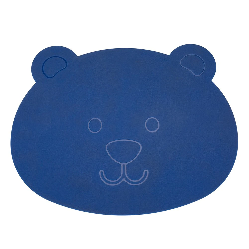 Hot Selling Bear Shape Silicone Dining Table Mat Placemat for Kids